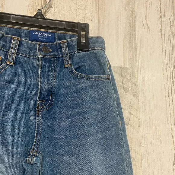 Boys Arizona Jean Co Bootcut Slim Faded Denim Jeans 7 - Picture 4 of 8